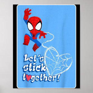 Póster Marvel Spider-man Mantengámonos Juntos San Valentí