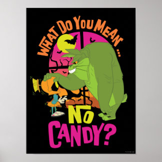 Póster MARVIN EL MARCIANO™ & BUGS BUNNY™ "Sin Dulces"