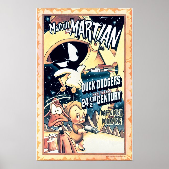 Póster MARVIN EL MARCIANO™, DAFFY DUCK™ y Porky Pig (Frente)