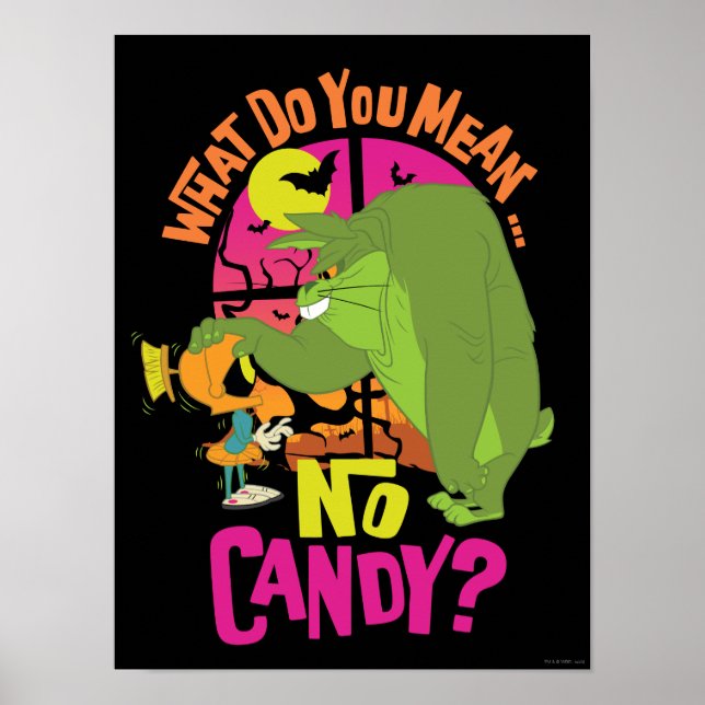 Póster MARVIN THE MARTIAN™ & BUGS BUNNY™ "No Candy" (Frente)