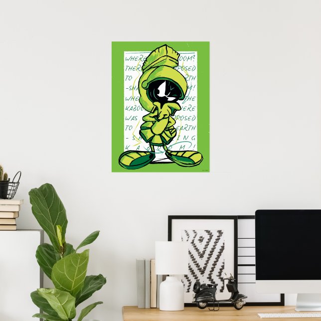 Póster MARVIN THE MARTIAN™ Quote Sketch (Oficina en casa)