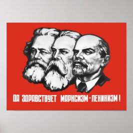 Póster Marx - Engels - Lenin - Propaganda soviética
