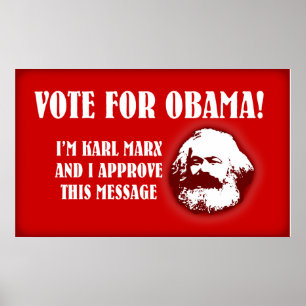 Póster Marx para Obama