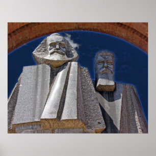 Póster Marx y Engels
