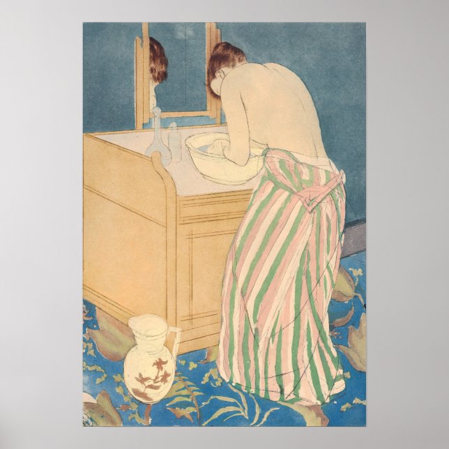 Póster Mary Cassatt - Baño femenino (Frente)
