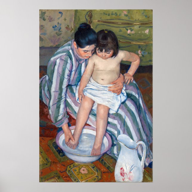 Póster Mary Cassatt - El baño del niño / El baño (Frente)