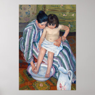 Póster Mary Cassatt - El baño del niño / El Baño