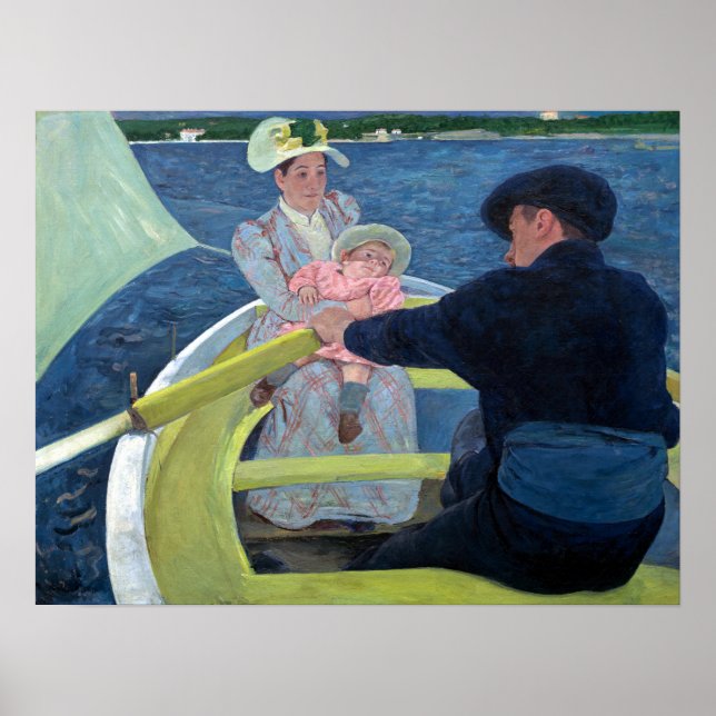 Póster Mary Cassatt El Fiesta Del Boating (Frente)
