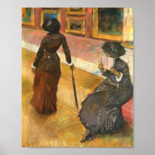 Póster Mary Cassatt en el Museo del Louvre París por Dega