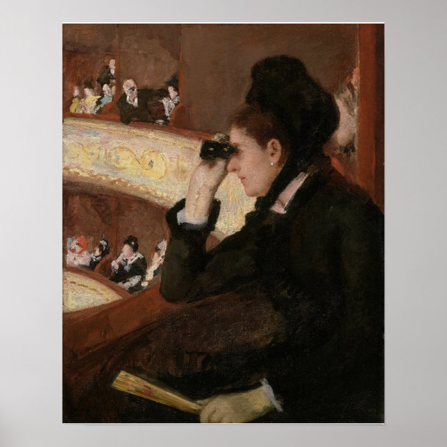 Póster Mary Cassatt - En el palco (Frente)