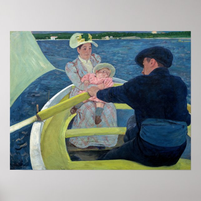 Póster Mary Cassatt - La Fiesta del barco (Frente)