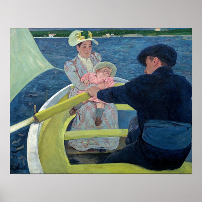 Póster Mary Cassatt - La Fiesta del barco (Frente)