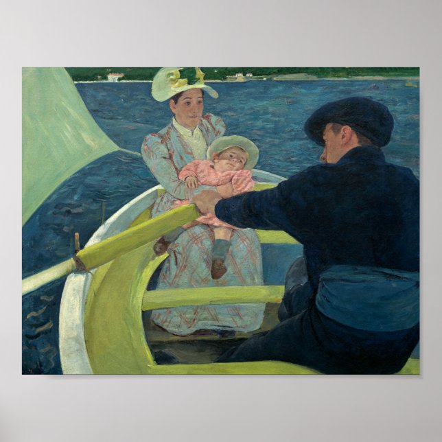 Póster Mary Cassatt - La Fiesta del barco (Frente)