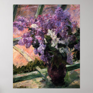 Póster Mary Cassatt - Lilas en una ventana