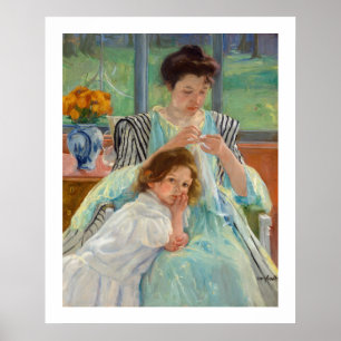Póster Mary Cassatt - Madre joven masticando