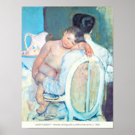 Póster Mary Cassatt Mujer sentada con brazos infantiles C