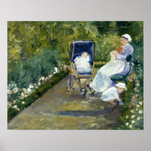 Póster Mary Cassatt - Niños en un jardín (La enfermera)