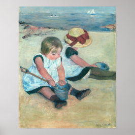 Póster Mary Cassatt - Niños jugando en la playa