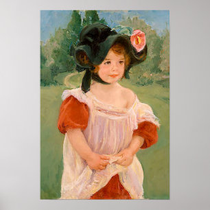 Póster Mary Cassatt "Primavera: Margot parado en un jardí