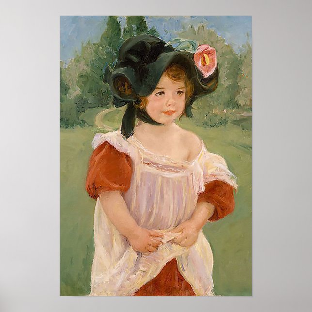 Póster Mary Cassatt "Primavera: Margot parado en un jardí (Frente)