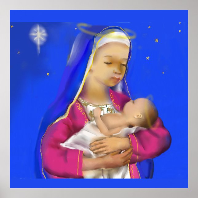 Póster Mary con Jesús (Frente)
