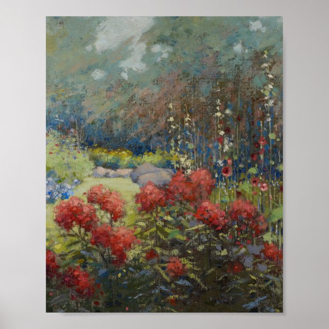 Póster Mary Hiester Reid - Un Jardín En Septiembre (Frente)