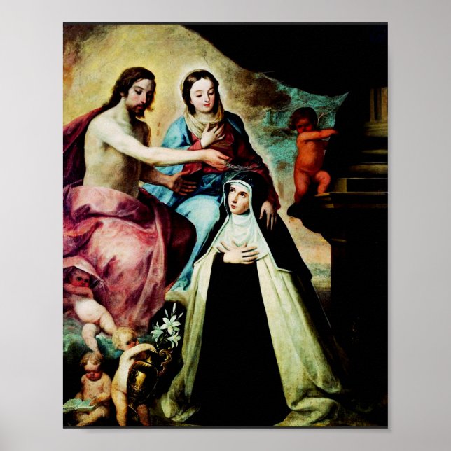 Póster Mary Magdalene de Pazzi por Pedro de Moya (Frente)