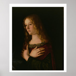 Póster Mary Magdalene, detail from the Virgin and Child w