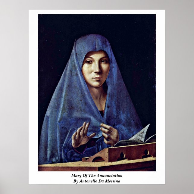 Póster Mary Of The Annunciation By Antonello Da Messina (Frente)