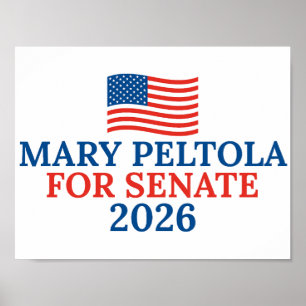 Póster Mary Peltola para el Senado 2026 Elección de Alask