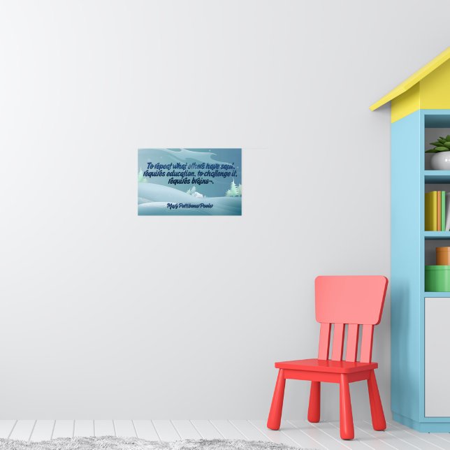 Póster Mary Pettibone Poole Cita Inspiradora "Cerebros" (Guardería 1)