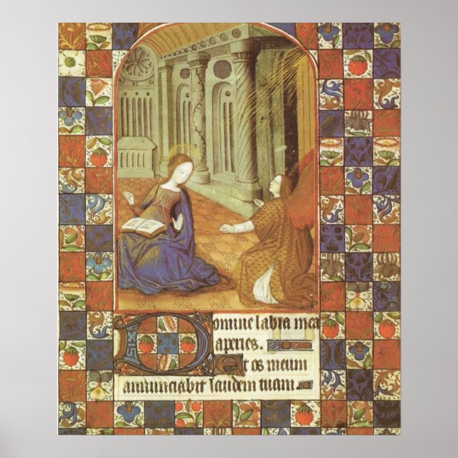 Póster Mary visita a su prima Elizabeth, medieval (Frente)