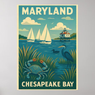 Póster Maryland Chesapeake Bay V01