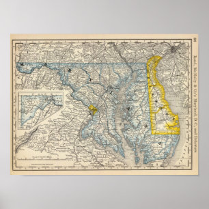 Póster Maryland, DC, y Delaware