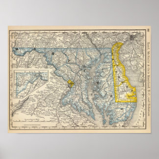 Póster Maryland, DC y Delaware