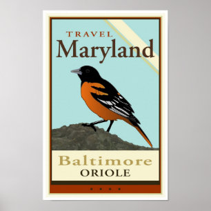 Póster Maryland de viajes