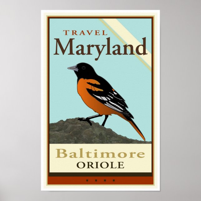 Póster Maryland de viajes (Frente)