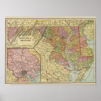 Póster Maryland, Delaware