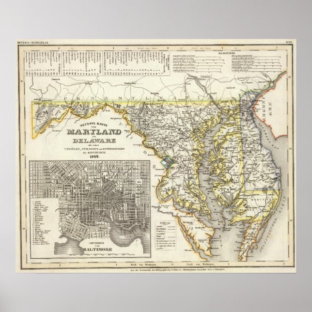 Póster Maryland, Delaware (Frente)