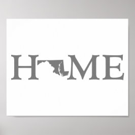Póster Maryland Home State Word Art