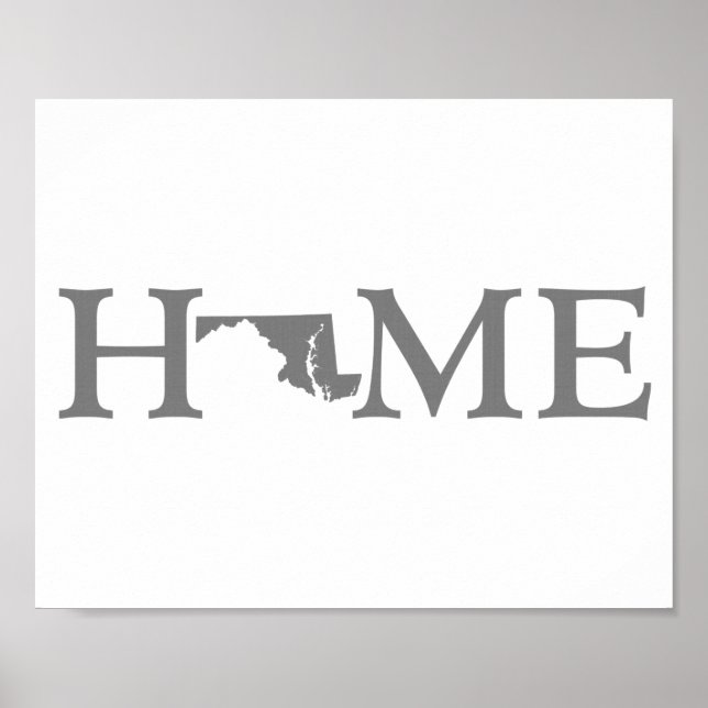 Póster Maryland Home State Word Art (Frente)