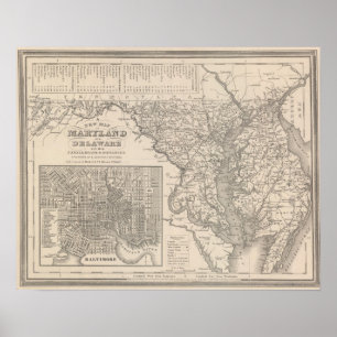 Póster Maryland y Delaware