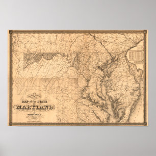 Póster MarylandPanoramic MapMaryland