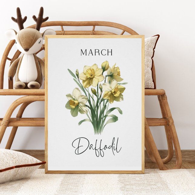 Póster Marzo Mes de Nacimiento Daffodil Floral (Subido por el creador)