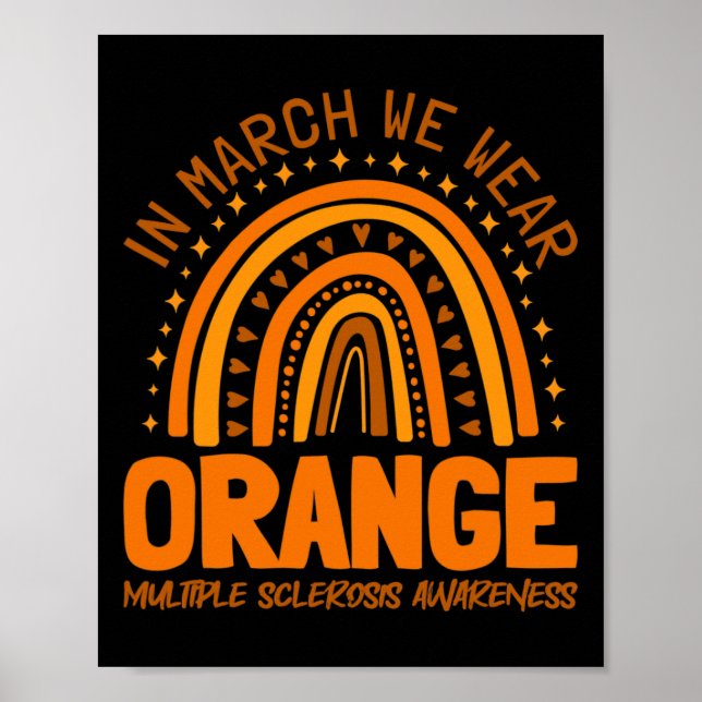 Póster Marzo Usamos Conciencia Naranja De Esclerosis Múlt (Frente)