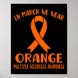 Póster Marzo Usamos Conciencia Naranja De Esclerosis Múlt