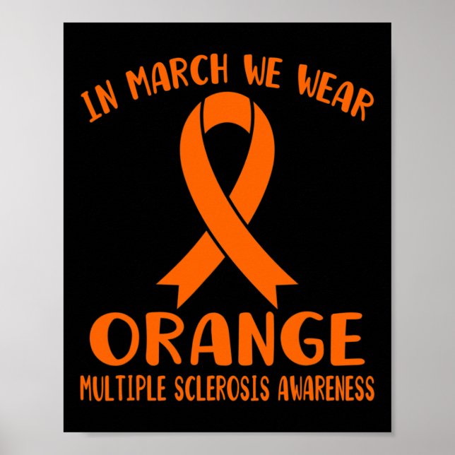 Póster Marzo Usamos Conciencia Naranja De Esclerosis Múlt (Frente)