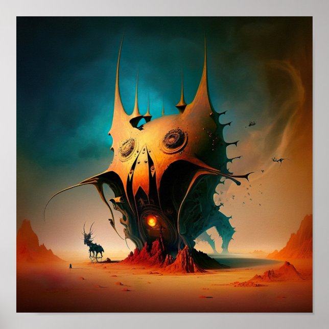 Póster Más allá de la realidad, la mítica criatura surrea (Frente)