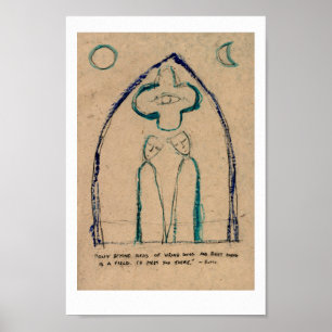 Póster Más allá de las ideas de mal hacer ~ Rumi.