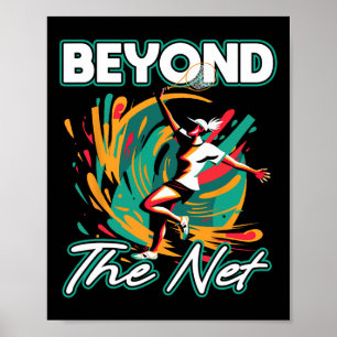 Póster Más allá del Net Badminton Player Athletic Leisure